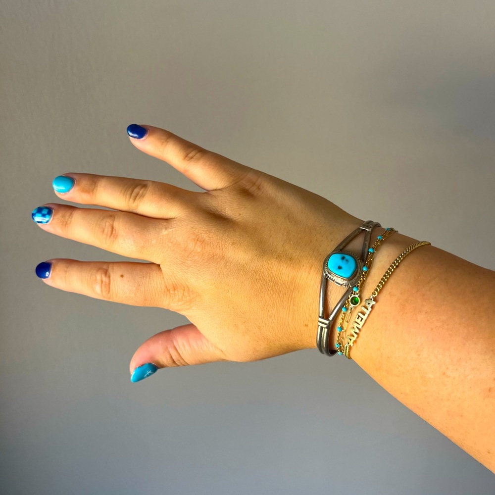GENUINE VINTAGE TURQUOISE CUFF BRACELET 🩵🩵